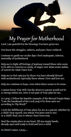 Motherhood Prayer